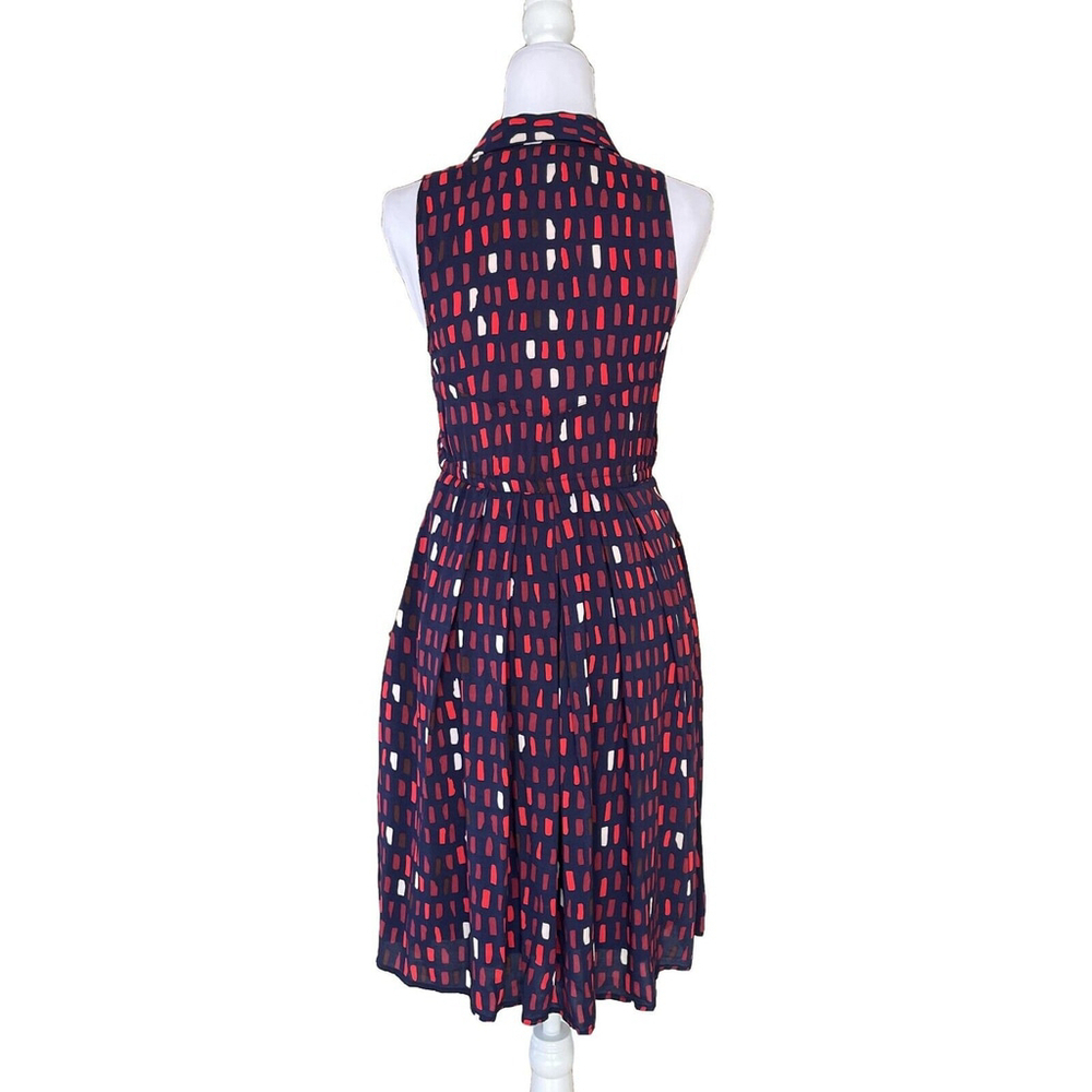 Anthropologie Navy Geometric Dress Small - Picture 6 of 14